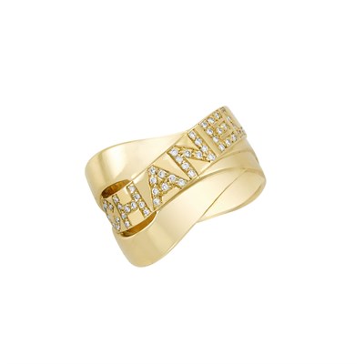 Lot 3 - Gold and Diamond Band Ring, Chanel, France