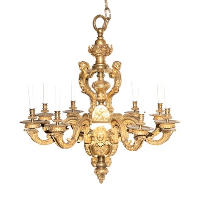 Lot 445 - Regence Style Gilt-Bronze Eight-Light...