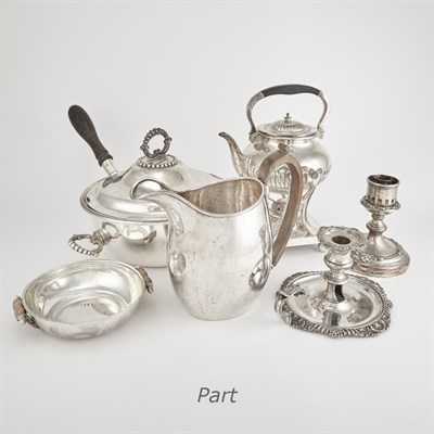 Lot 398 - Group of Silver Plated Table Articles...