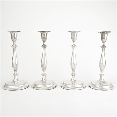 Lot 386 - Set of four Howard & Co. George III Style...