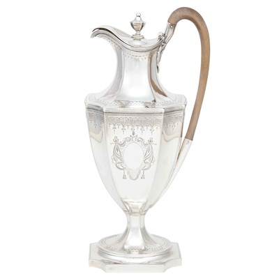 Lot 134 - George III Silver Claret Jug Edward Fernell,...