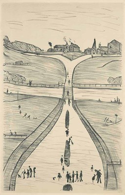 Lot 119 - Lawrence Stephen Lowry (1887-1976) VILLAGE ON...