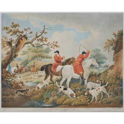 Lot 94 - After George Morland FOX HUNTING: GOING OUT;...
