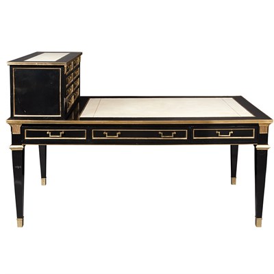 Lot 461 - Maison Jansen Gilt-Bronze Mounted Black...