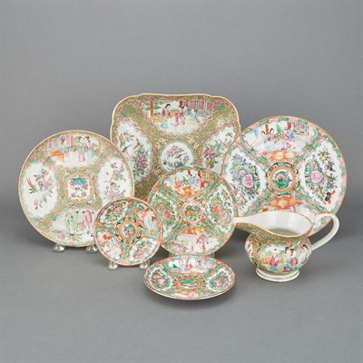 Lot 488 - Group of Canton Rose Medallion Porcelain...