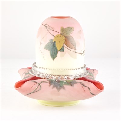 Lot 420 - Thomas Webb & Sons Decorated Burmese Glass and...