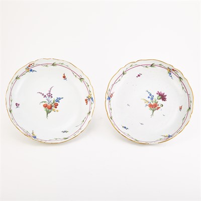 Lot 538 - Pair of Meissen Porcelain Dishes Diameter 9...