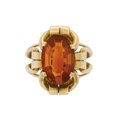 Lot 334 - Gold and Citrine Ring, Mellerio, France