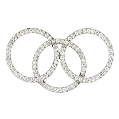 Lot 381 - Platinum and Diamond Brooch, Boucheron, Paris