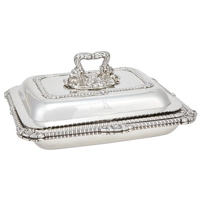 Lot 132 - Pair of George III Silver Covered Entree...