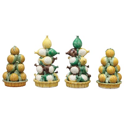 Lot 363 - Pair of Chinese Spinach, Yellow and Brown...
