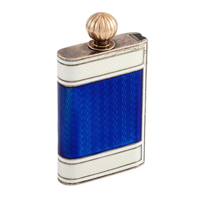 Lot 244 - Antique Russian Gold and Guilloche Enamel Match Safe, Ivan Britzin