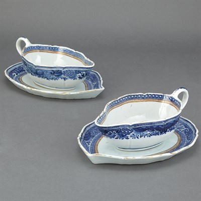 Lot 259 - Pair of Chinese Export Armorial Porcelain...