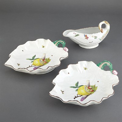 Lot 260 - English Porcelain Cabbage Leaf Molded...
