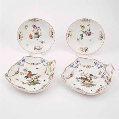Lot 243 - Group of Meissen Gilt and Polychrome Decorated...