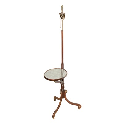 Lot 286 - Regency Rosewood Floor Lamp with Shelf Height...