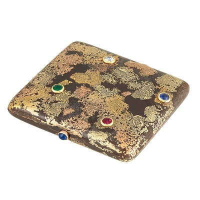 Lot 63 - Oxidized Steel, Samorodok Gold, Diamond and Colored Stone Case