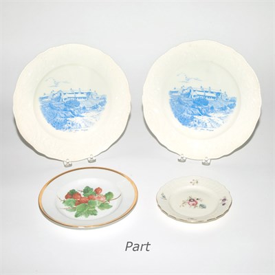 Lot 146 - Set of Twelve Royal Copenhagen Hand Painted...