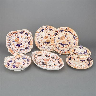 Lot 315 - English Porcelain Partial Dessert Service In...