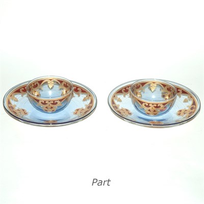 Lot 274 - Set of Twelve Gilt and Enamel Glass Bowls and...