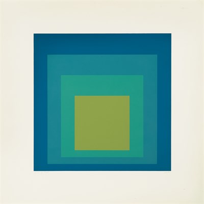 Lot 3 - Josef Albers I-S G (D. 207) Color screenprint,...