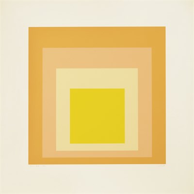 Lot 4 - Josef Albers SK-ED (D. 214) Color screenprint,...