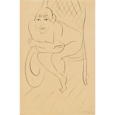 Lot 106 - Henri Matisse (1869-1954) NU AU ROCKING CHAIR...