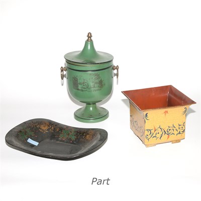 Lot 76 - Group of Five Tole Table Articles Height of...