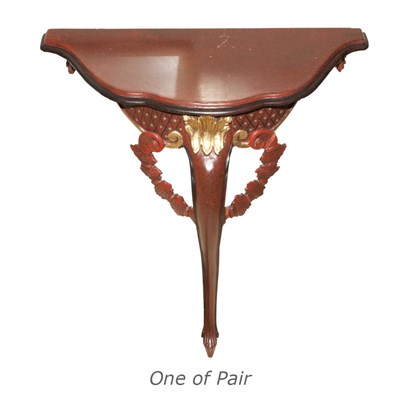 Lot 109 - Pair of Italian Rococo Style Painted Wood...