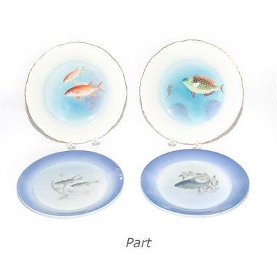 Lot 125 - Set of Eight Royal Copenhagen Porcelain Fish...