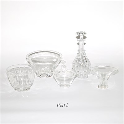 Lot 134 - Group of Clear Glass Table Articles Including...
