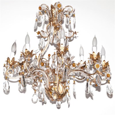 Lot 441 - Louis XV Style Gilt-Metal and Beaded Glass...