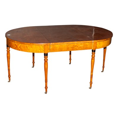 Lot 140 - Biedermeier Part Ebonized Birch Dining Table...