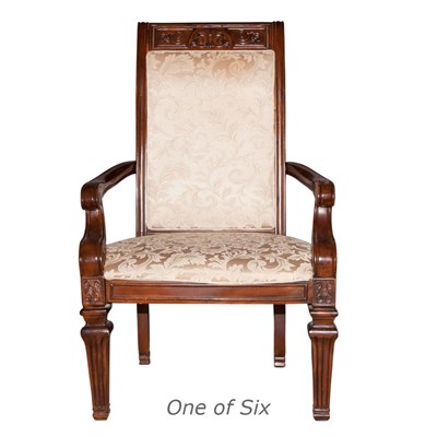 Lot 193 - Set of Six Revival Style Mahogany Dining...