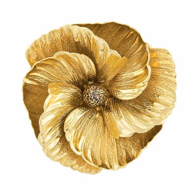 Lot 61 - Gold Flower Brooch, Hermes, Paris
