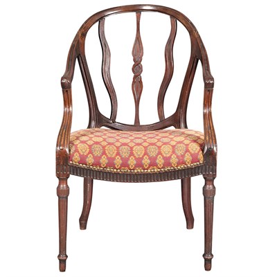 Lot 163 - George III Mahogany Open Armchair Last quarter...