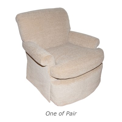 Lot 210 - Pair of Upholstered Club Chairs