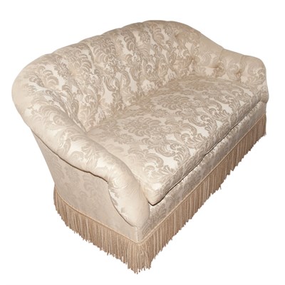 Lot 232 - Tufted Upholstered Settee Length 68 inches.