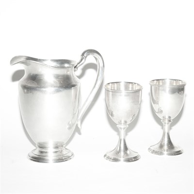 Lot 251 - International Sterling Silver Water Pitcher;...