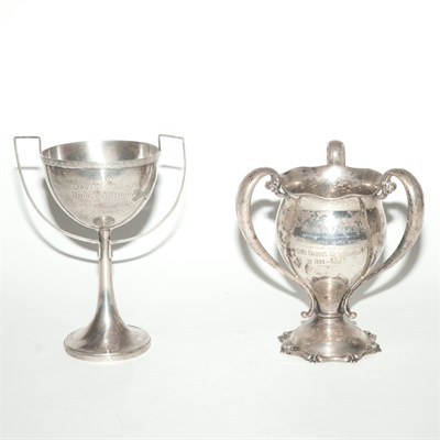 Lot 255 - Two Sterling Silver Trophies Height of taller...