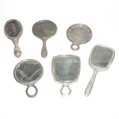 Lot 260 - Group of Six Silver Hand Mirrors