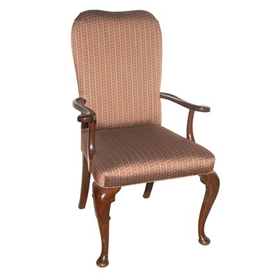 Lot 203 - George II Style Mahogany Open Armchair