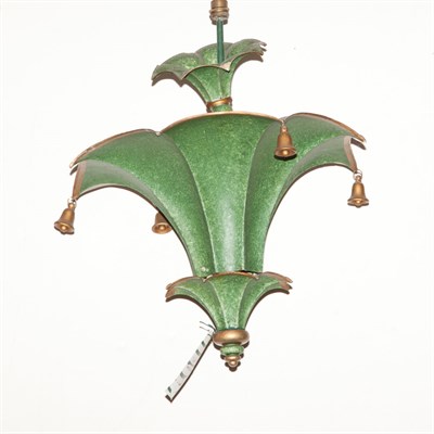 Lot 312 - Reverse Pagoda-Form Light Fixture Height 14...