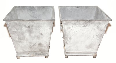 Lot 521 - Pair of Zinc Planters Height 19 1/2 inches, 19...