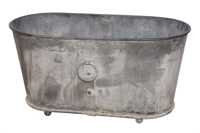 Lot 119 - Pair of Zinc Oval Planters Height 20 inches,...