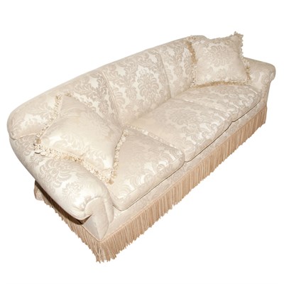 Lot 357 - Upholstered Three-Seat Sofa Length 7 feet.