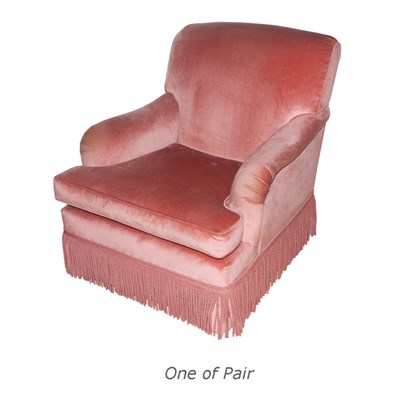 Lot 379 - Pair of Upholstered Club Chairs