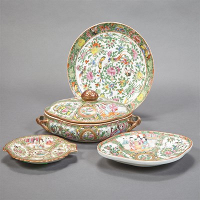 Lot 195 - Group of Canton Rose Medallion Porcelain...
