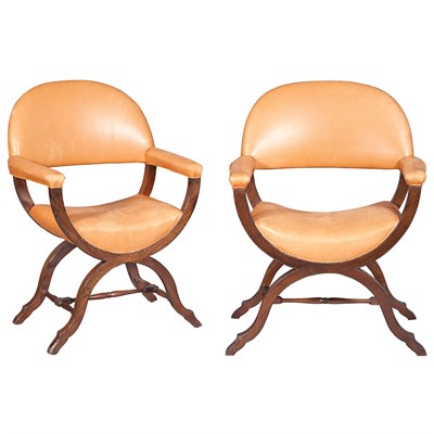 Lot 334 - Pair of George IV Leather Upholstered Mahogany...