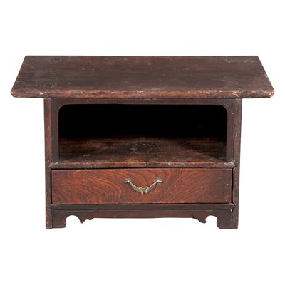 Lot 294 - Continental Oak Miniature One-Drawer Table...